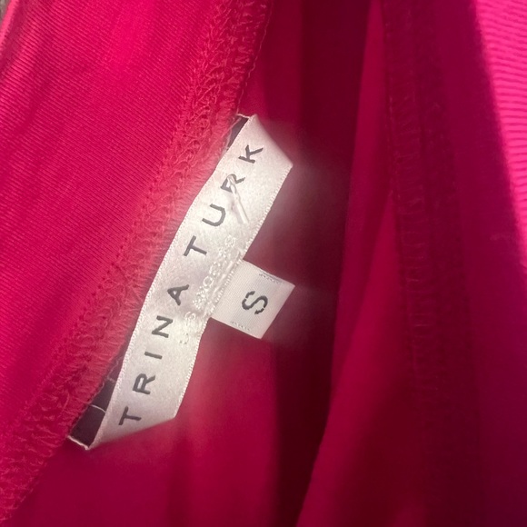 Trina Turk One-Shoulder Fuchsia Jumpsuit - Picture 3 of 4